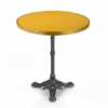 table bistrot Barcelona Ø60 cm plateau jaune