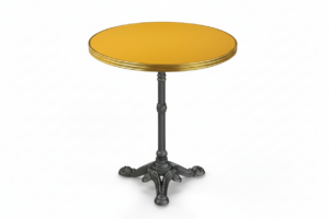 table bistrot Barcelona Ø60 cm plateau jaune