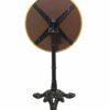 Plateau de table bistrot Ø50 cm HPL jaune pâle professionnel