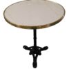 Table bistrot ronde 60 cm marbre beige doré professionnelle