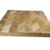 Plateau de table en bois de chêne décor chevron carré 60x60cm CHR Antica antica