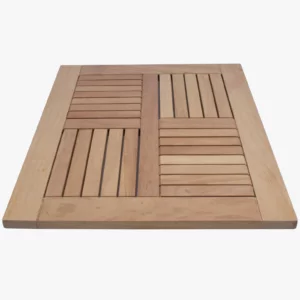 plateau de table restaurant 60x70 cm Iroko massif