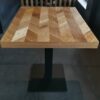 table restaurant bois 60x60 ou 60x70 chêne chevron restaurant chr