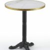 table bistrot rabattable 50 cm calacatta terrasse chr