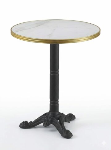 table bistrot rabattable 50 cm calacatta terrasse chr