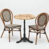 ensemble bistrot terrasse professionnel avec table iroko et 2 chaises Riviera
