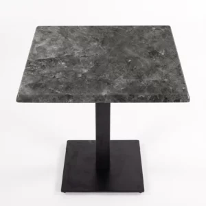 Table restaurant ardoise 70x70 avec pied fonte noir CUBA40