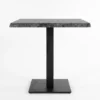 Table restaurant ardoise 70x70 avec pied fonte noir CUBA40