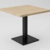 Table restaurant chêne clair 70x70 avec pied CUBA40 noir