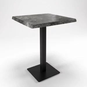 Mange-debout ardoise 70x70 avec pied CUBA BAR fonte noir